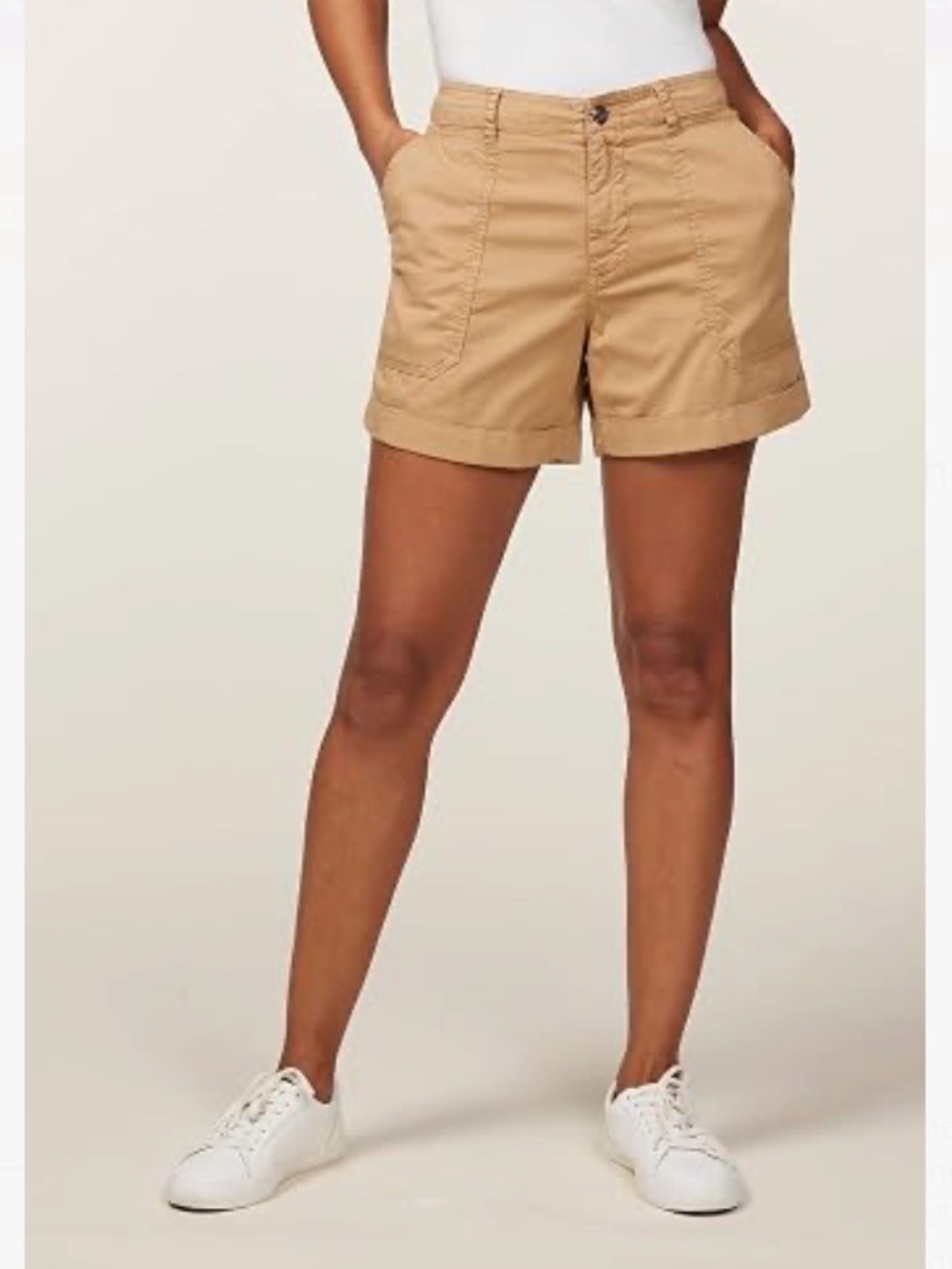 EQL by Kerrits Women's Sun Drifter Cotton Utility Shorts in Tan size 4
